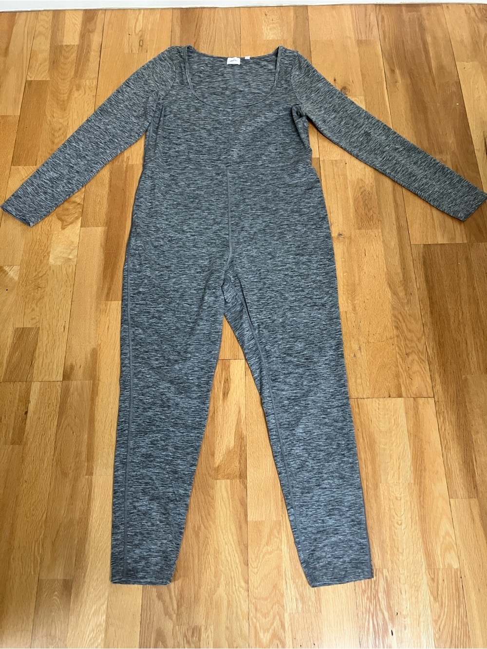 Aritzia Wilfred Free Heather Gray Long Sleeve Maxe Jumpsuit